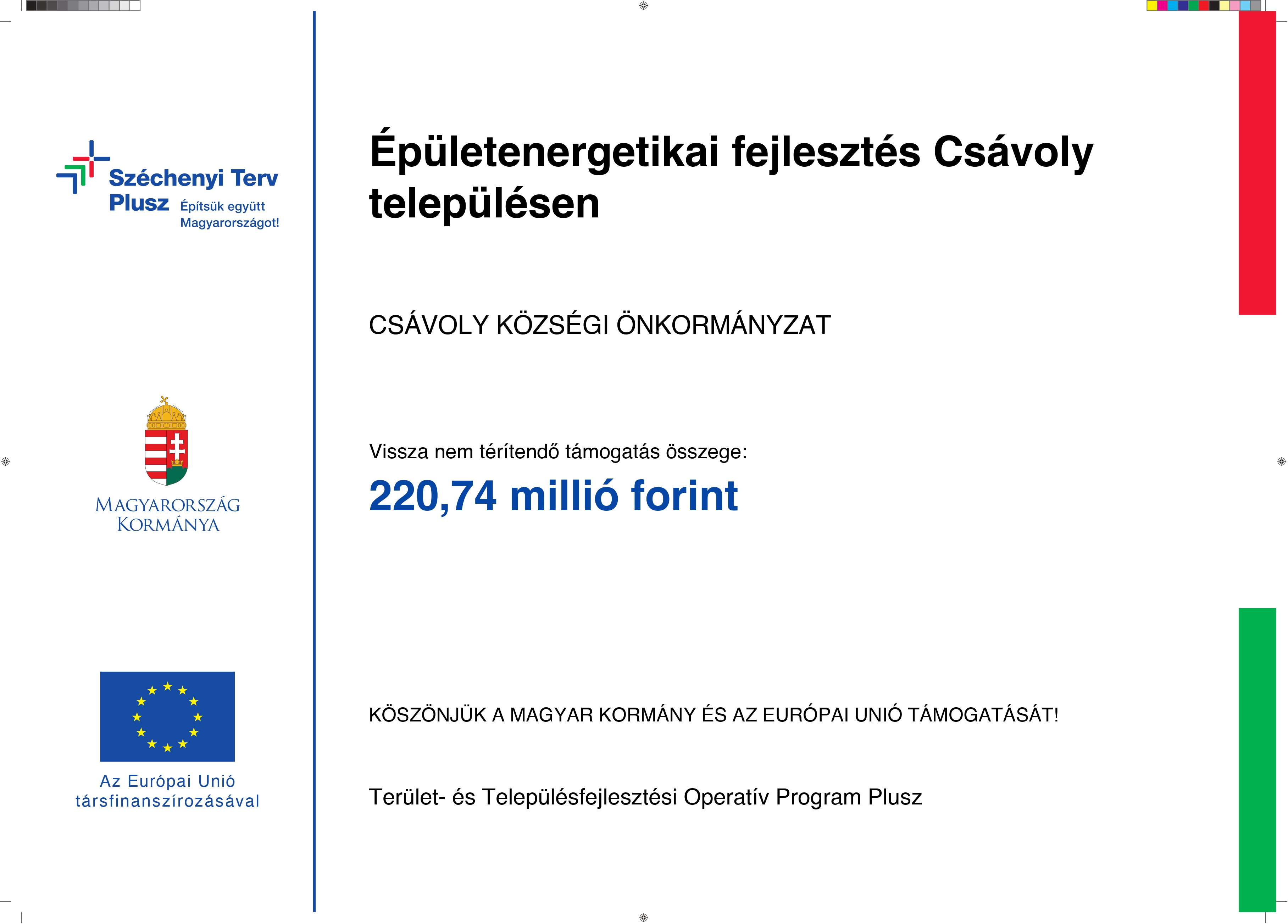 Épületenergetikai fejlesztés Csávoly településen