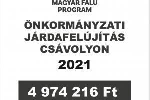 Önkormányzati járdafelújítás Csávolyon (3081670151)