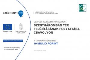 Szentháromság tér felújításának folytatása Csávolyon