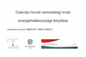 Csávolyi horvát nemzetiségi iroda energiahatékonysági felújítása