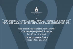 Baja, Érsekhalma, Nagybaracska, Csátalja, Érsekcsanád, Bátmonostor, Nemesnádudvar, Csávoly közvilágításának korszerűsítése I. ütem