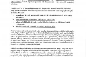 lomtalanítás 2. félév